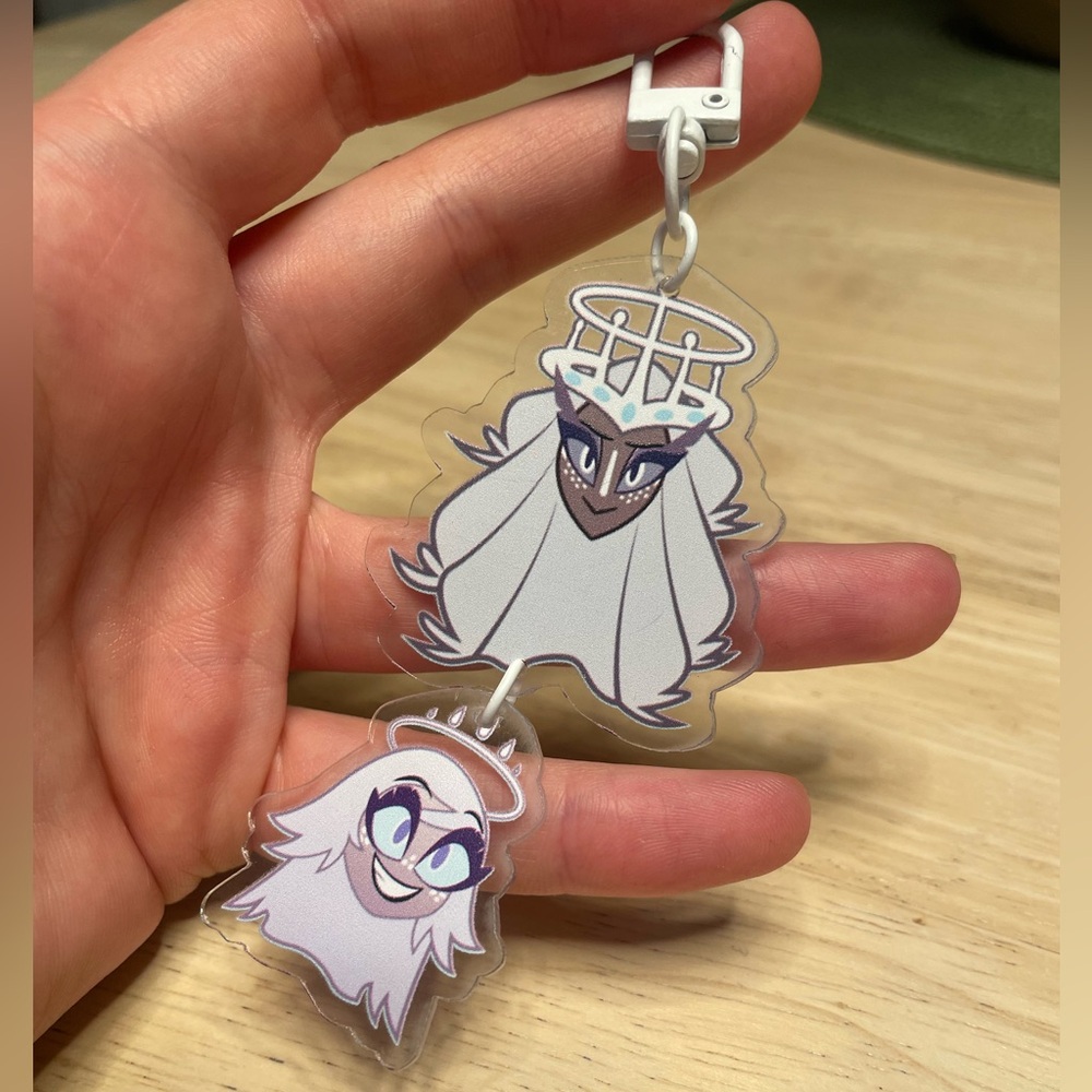 Hazbin Hotel Sera and Emily Acrylic Keychain